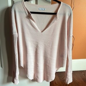 Aritzia waffle knit top